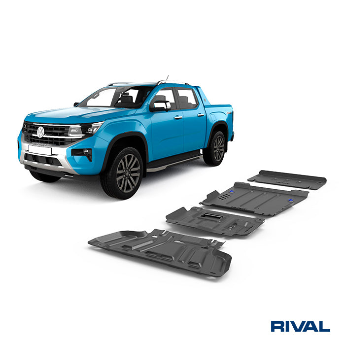 Ford Ranger (2022) RIVAL 4x4 skid plate – underbody protection close-up view