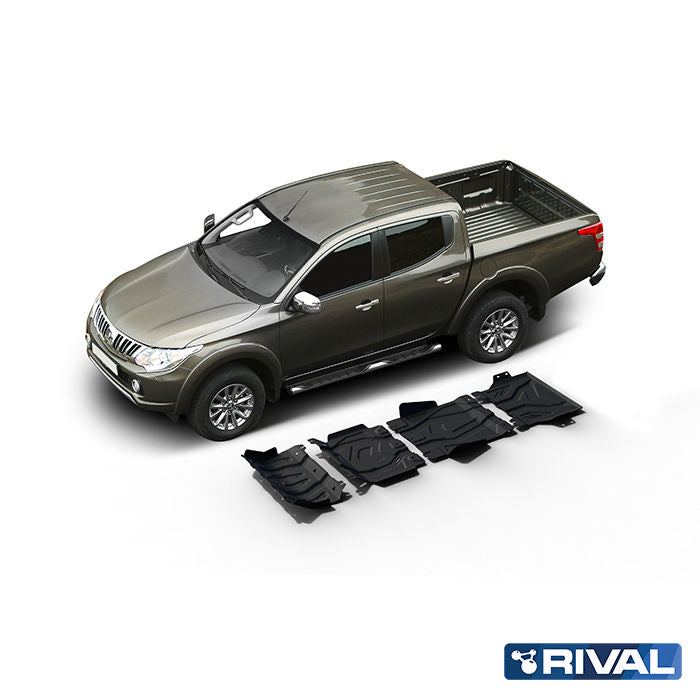 Mitsubishi L200 MQ / MR RIVAL 4x4 skid plate – underbody protection close-up view