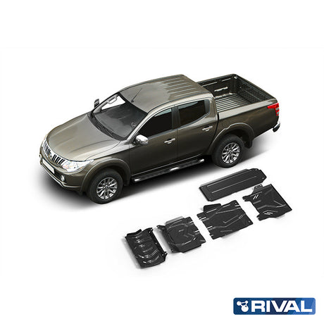 Mitsubishi L200 MQ / MR RIVAL 4x4 skid plate – underbody protection close-up view