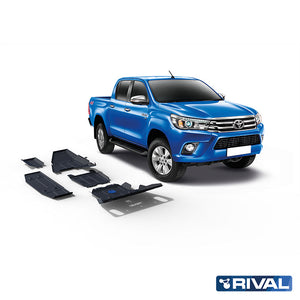 Toyota Hilux Revo RIVAL 4x4 skid plate – underbody protection close-up view
