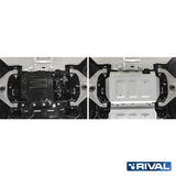 Ford Ranger Raptor (2019) RIVAL 4x4 engine skid plate – underbody protection installed view