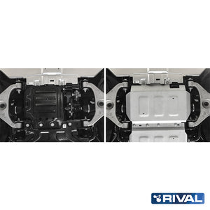 Ford Ranger Raptor (2019) RIVAL 4x4 engine skid plate – underbody protection installed view