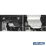 Ford Ranger Raptor (2019) RIVAL 4x4 transfer case skid plate – underbody protection installed view