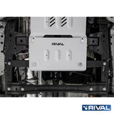 Ford Ranger Raptor (2022) RIVAL 4x4 transfer case skid plate – underbody protection detail view