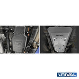 Ford Ranger (2022) RIVAL 4x4 fuel tank skid plate – underbody protection installed view