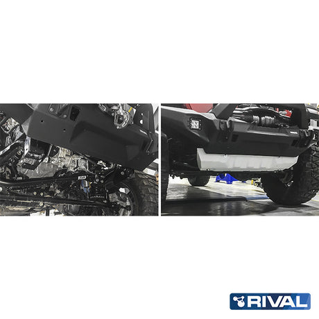 Jeep Wrangler – Steering Rods RIVAL 4x4 steering skid plate – underbody protection installed view