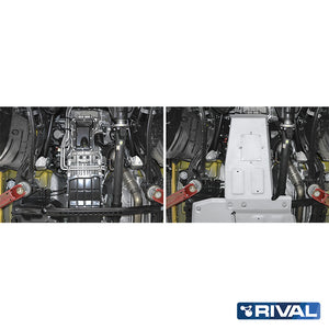 Jeep Wrangler – Engine RIVAL 4x4 engine skid plate – underbody protection installed view
