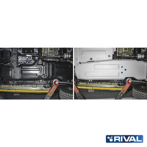 Jeep Wrangler – Fuel Tank RIVAL 4x4 fuel tank skid plate – underbody protection installed view