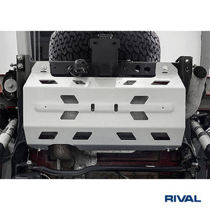Jeep Wrangler – Exhaust Pipe RIVAL 4x4 skid plate – underbody protection detail view