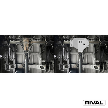 Mercedes-Benz Sprinter – Differential RIVAL 4x4 differential skid plate – underbody protection installed view