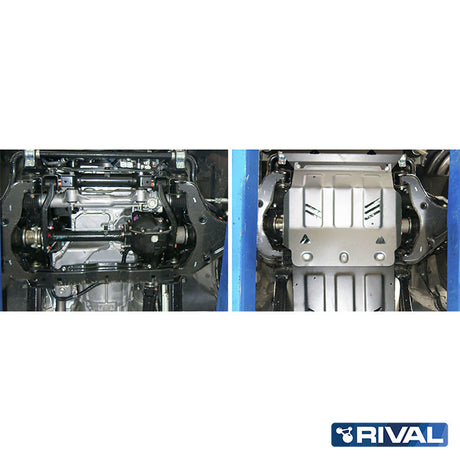 Mitsubishi L200 MQ / MR – Engine RIVAL 4x4 engine skid plate – underbody protection installed view