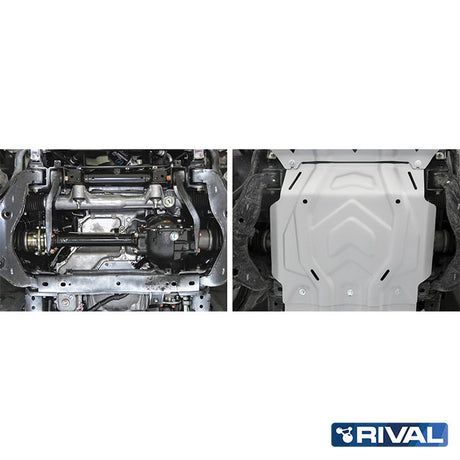 Mitsubishi L200 MQ / MR – Engine RIVAL 4x4 engine skid plate – underbody protection installed view