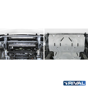 Mitsubishi L200 MQ / MR – Radiator RIVAL 4x4 radiator skid plate – underbody protection installed view