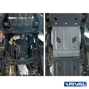 Mitsubishi L200 MQ / MR – Gearbox RIVAL 4x4 gearbox skid plate – underbody protection installed view