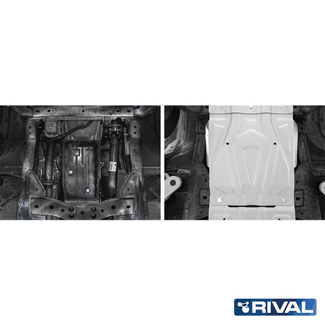 Mitsubishi L200 MQ / MR – Gearbox RIVAL 4x4 gearbox skid plate – underbody protection installed view
