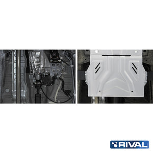 Mitsubishi L200 MQ / MR – Transfer Case RIVAL 4x4 transfer case skid plate – underbody protection installed view