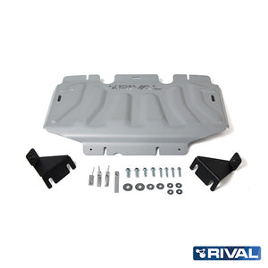 Nissan Navara NP300 (D23) RIVAL 4x4 radiator skid plate – underbody protection installed view