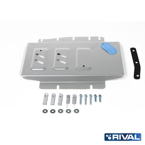 Nissan Navara NP300 (D23) RIVAL 4x4 engine skid plate – underbody protection installed view