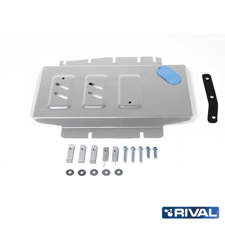 Nissan Navara NP300 (D23) RIVAL 4x4 engine skid plate – underbody protection installed view