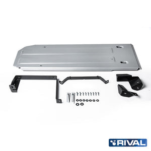 Nissan Navara NP300 (D23) RIVAL 4x4 fuel tank skid plate – underbody protection detail view