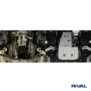 INEOS Grenadier – Engine RIVAL 4x4 engine skid plate – underbody protection installed view