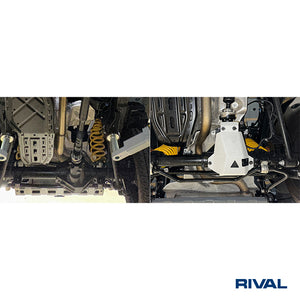 INEOS Grenadier – Rear Differential RIVAL 4x4 differential skid plate – underbody protection installed view