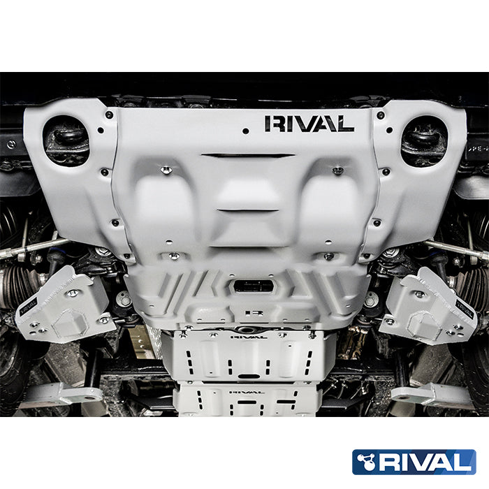 Toyota Hilux Revo – Radiator & Engine RIVAL 4x4 radiator & engine skid plate – underbody protection detail view