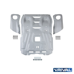 Toyota Hilux Revo – Radiator & Engine RIVAL 4x4 radiator & engine skid plate – underbody protection installed view
