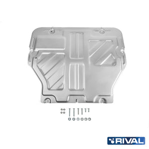 Volkswagen T5 – Engine & Gearbox RIVAL 4x4 engine & gearbox skid plate – underbody protection installed view