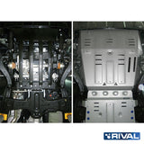 Volkswagen Amarok (2010-up) RIVAL 4x4 radiator & engine skid plate – underbody protection installed view