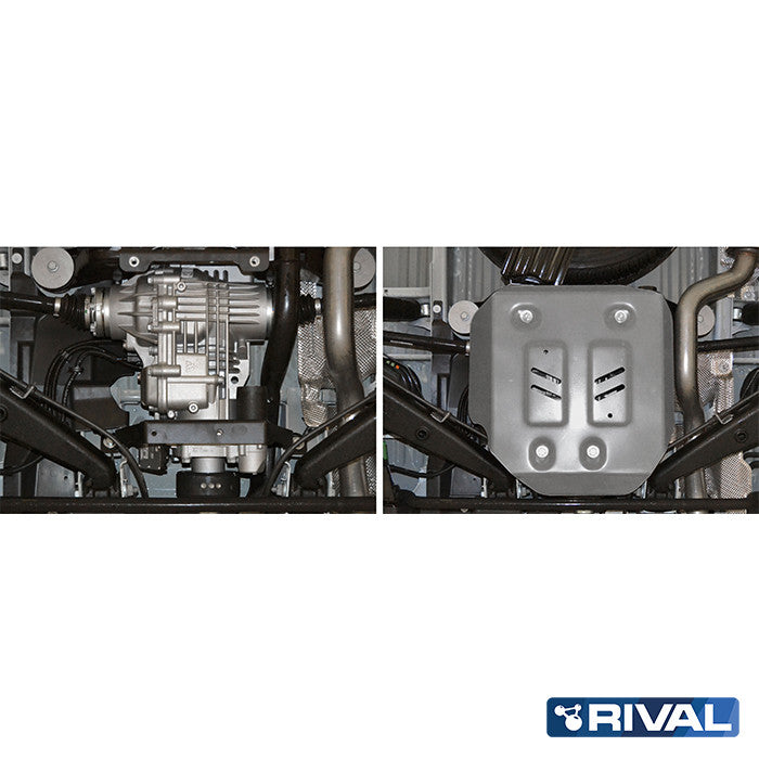 Volkswagen T5 – Differential RIVAL 4x4 differential skid plate – underbody protection installed view