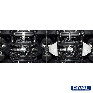 Toyota Land Cruiser 250 – Front Arms RIVAL 4x4 skid plate – underbody protection installed view