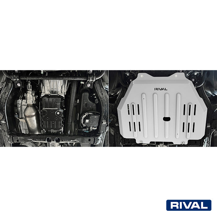 Toyota Land Cruiser 250 – Gearbox RIVAL 4x4 gearbox skid plate – underbody protection installed view