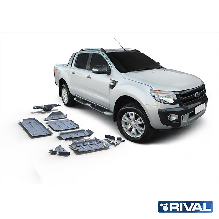Ford Ranger RIVAL 4x4 skid plate – underbody protection detail view