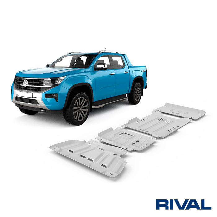 Ford Ranger (2022) RIVAL 4x4 skid plate – underbody protection installed view