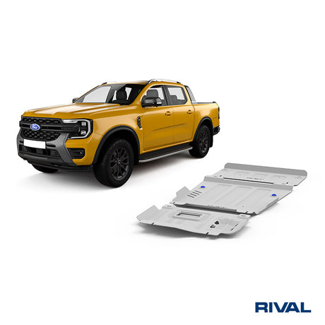 Ford Ranger Raptor (2022) RIVAL 4x4 skid plate – underbody protection close-up view