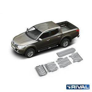 Mitsubishi L200 MQ / MR RIVAL 4x4 skid plate – underbody protection detail view