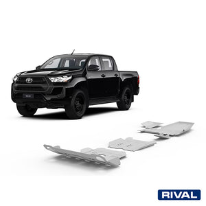 Toyota Hilux Revo RIVAL 4x4 skid plate – underbody protection detail view