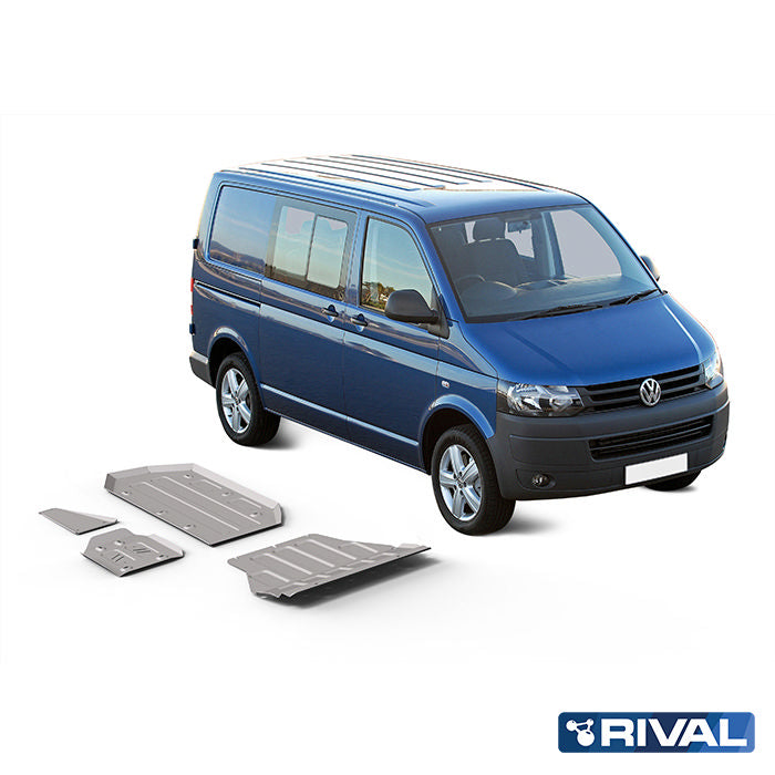 Volkswagen T5 RIVAL 4x4 skid plate – underbody protection detail view