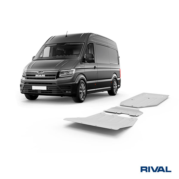 MAN TGE RIVAL 4x4 skid plate – underbody protection overview
