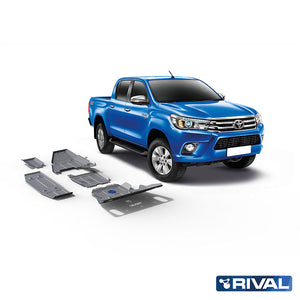 Toyota Hilux Revo RIVAL 4x4 skid plate – underbody protection detail view