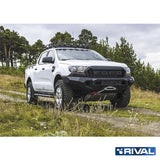 Ford Ranger RIVAL 4x4 aluminum front bumper – off-road protection detail view