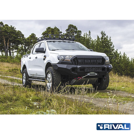 Ford Ranger RIVAL 4x4 aluminum front bumper – off-road protection detail view