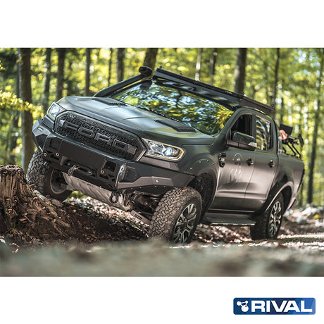 Ford Ranger RIVAL 4x4 aluminum front bumper – off-road protection detail view