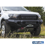 Ford Ranger RIVAL 4x4 aluminum front bumper – off-road protection installed view