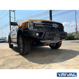 Ford Ranger (2022) RIVAL 4x4 aluminum front bumper – off-road protection installed view
