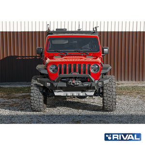 Jeep Wrangler RIVAL 4x4 aluminum front bumper – off-road protection detail view