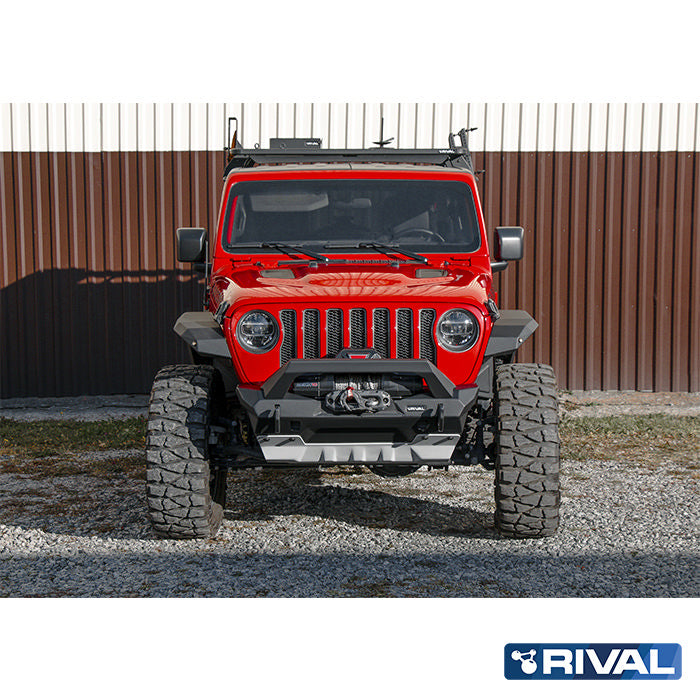 Jeep Wrangler RIVAL 4x4 aluminum front bumper – off-road protection detail view