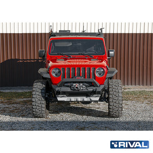 Jeep Wrangler RIVAL 4x4 aluminum front bumper – off-road protection detail view
