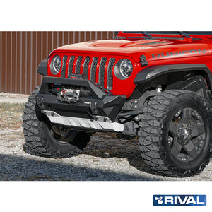 Jeep Wrangler RIVAL 4x4 aluminum front bumper – off-road protection installed view
